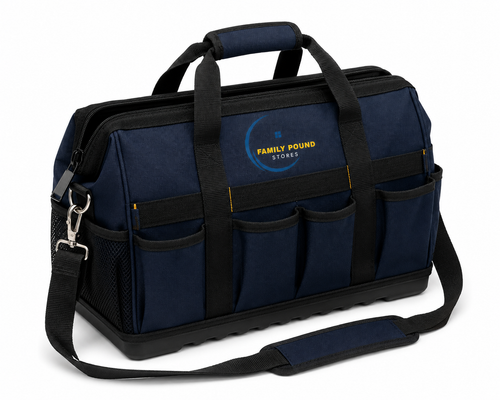 Family Pound Stores™ Heavy-Duty Tool Bag – Multi-Pocket Storage Bag with Shoulder Strap
