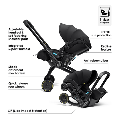 Doona X Car Seat & ISOFIX Nitro Black