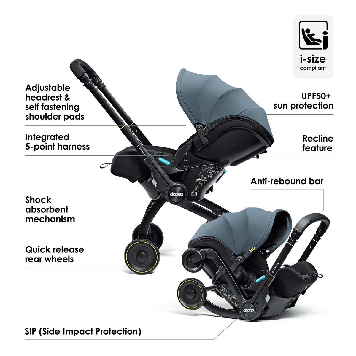 Doona X Car Seat & ISOFIX Ocean Blue